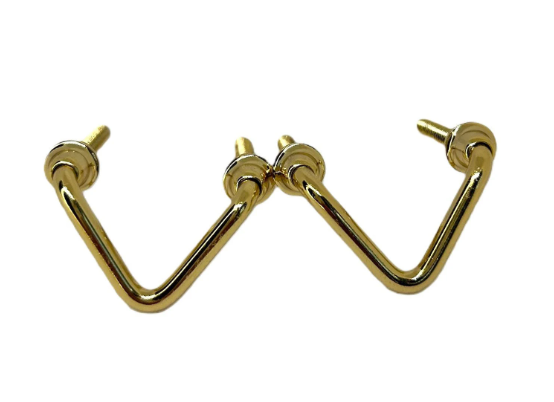 Shoulder Strap Bracket for Accordion. Gold - Triangular (1 pair)